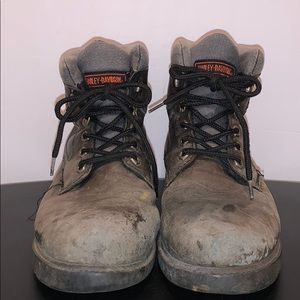 Harley Davidson Black Leather Biker Combat Boots